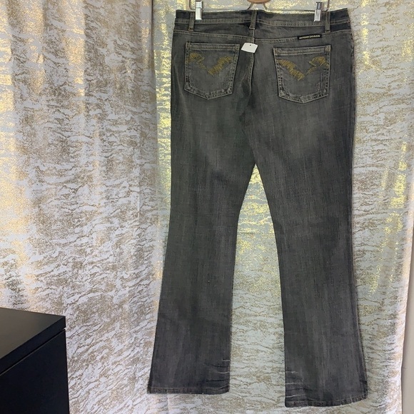 LE Chateau Armor Jeans Grey Regular Rise Straight leg Jeans Size 33 - Picture 5 of 13